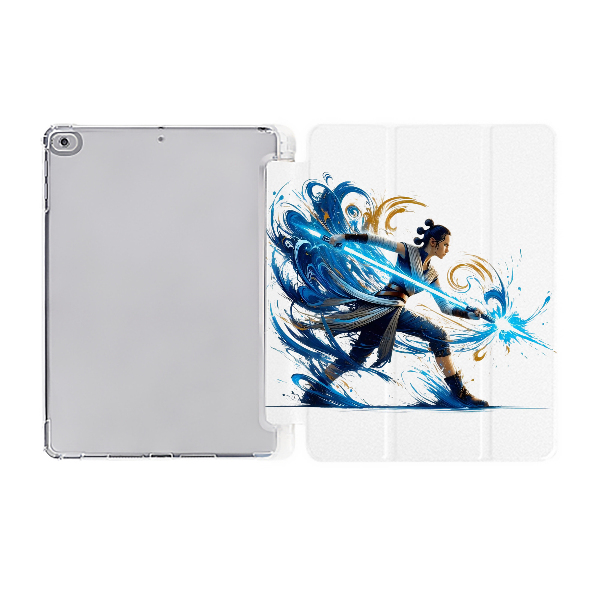 （画像用） スター・ウォーズ Star Wars IPad ケース ペン収納付き 三つ折りスタンド PUレザー×シリコン 対応機種9.5/10.5/10.9インチ